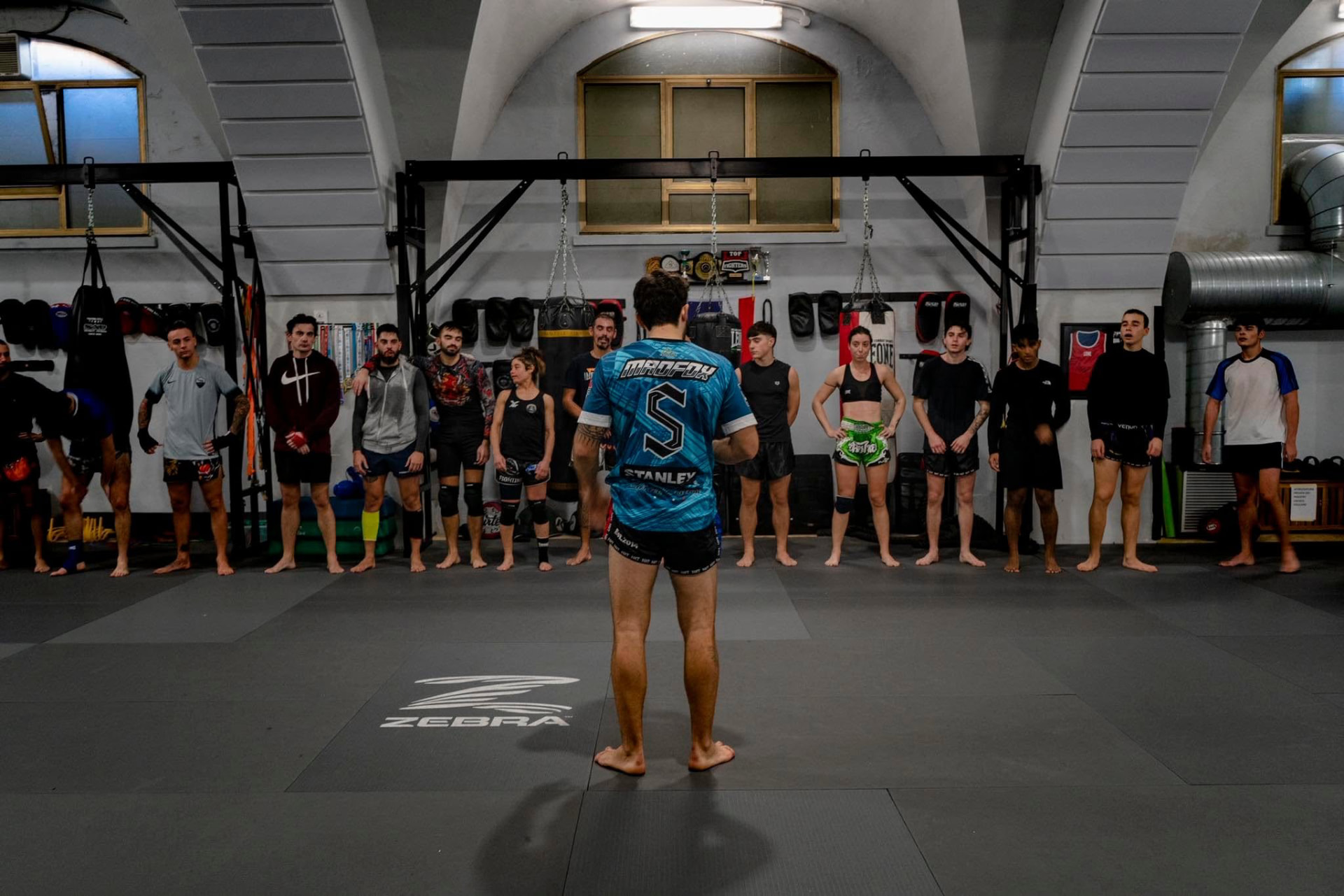 Muay Thai class training at NKT Muay Thai gym in Rome